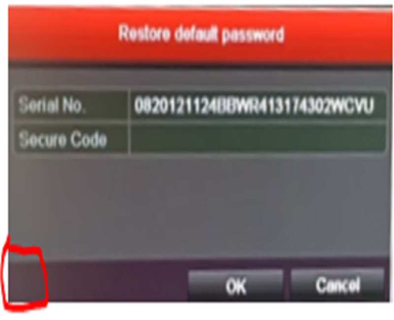 reset the password of dvr 2