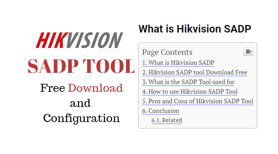 Hikvision SADP Tool Download