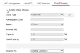 Hikvision Cloud Storage Configuration 