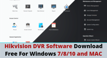 Hikvision DVR Software Download Free For Windows 7/8/10 MAC