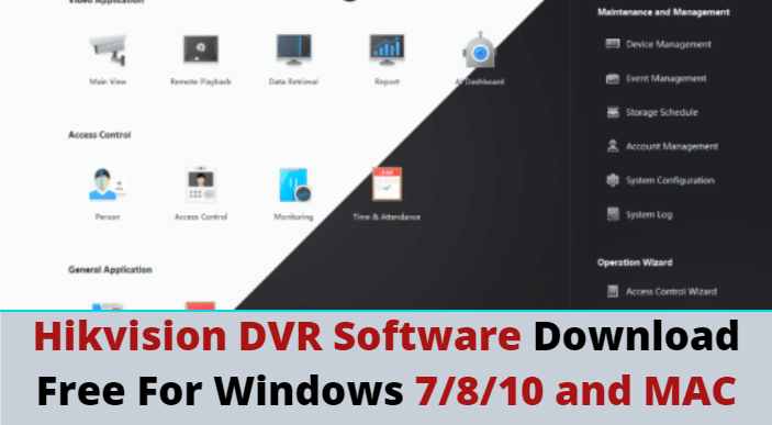 Hikvision DVR Software