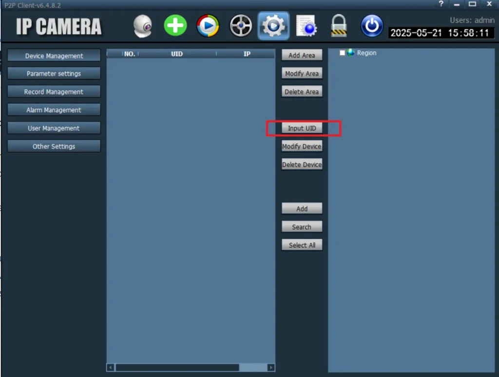 CamHi For PC Free Download For Windows 7/8/10/11 and MAC 8 select the aees and device ID to add the camera for remote access