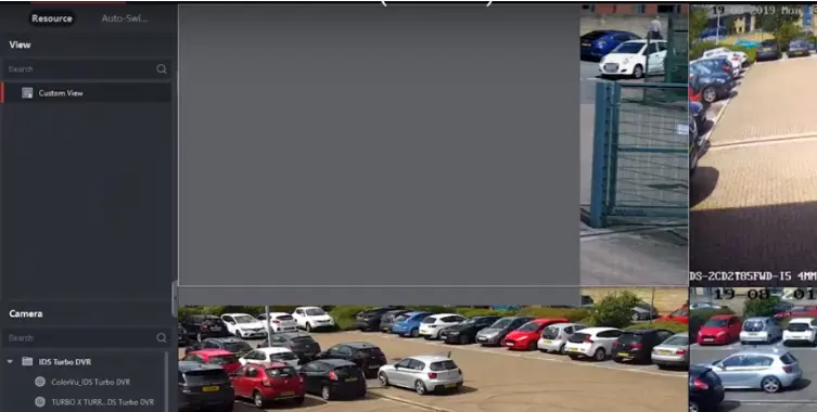 Live view of cameras on guarding vision for pc