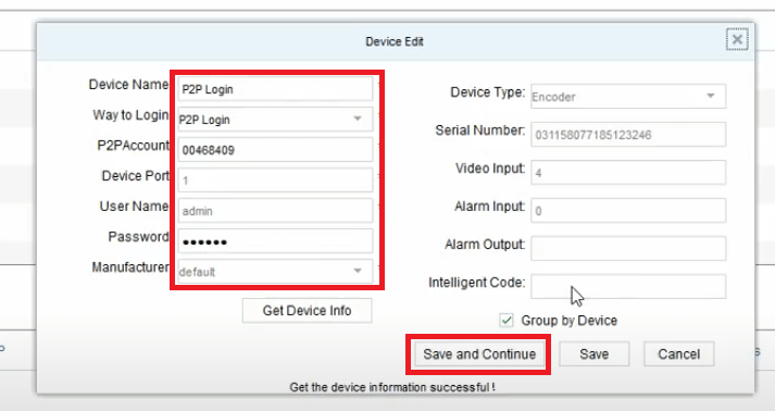 Put device details into the software