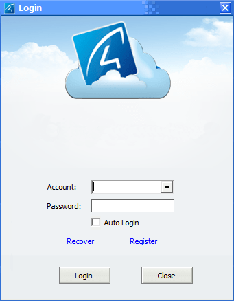 Register account on this software