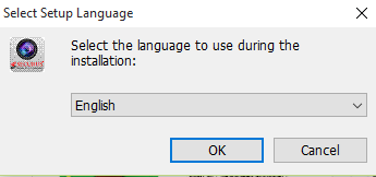 Select the language of the software