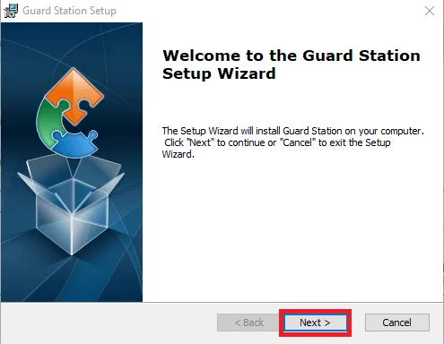 Setup Wizard of Guard Station Software