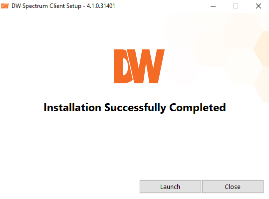 Finish the installation for Windows