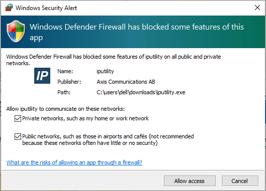 Allow firewall access