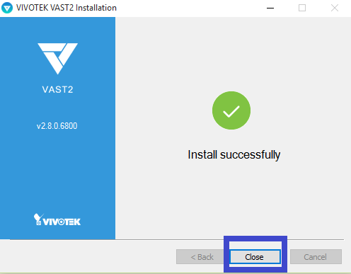 Finish the installation of the software