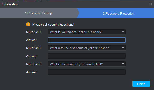 Security questions of this CMS