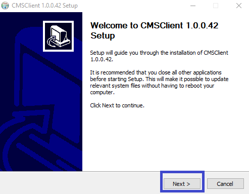 Installation of the Client software 