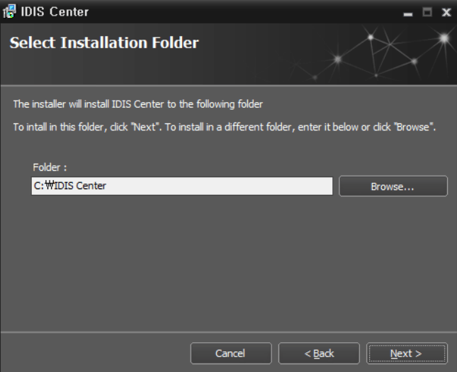 Select the installation path