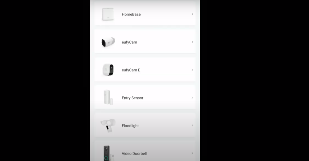 Select the device in the list