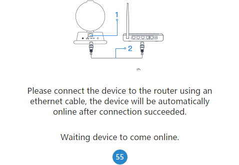 Wait for the device to get connected on the app
