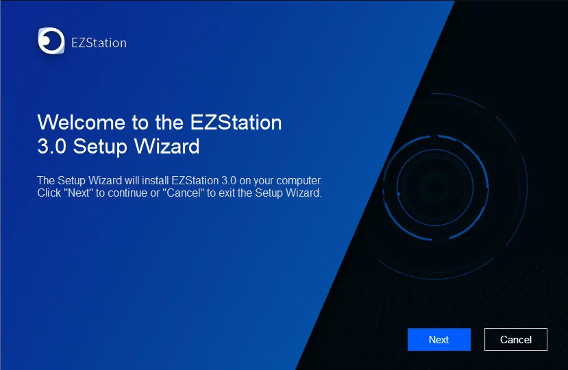 Start the installation of EZLive 