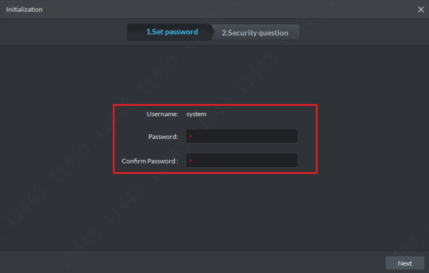 Create a new password on DSS Express