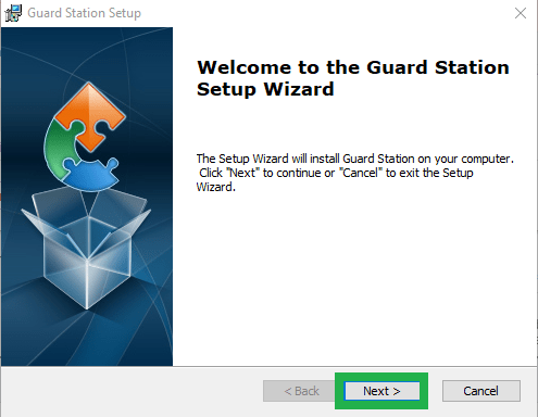 Installing wizard of Guard Viewer for PC