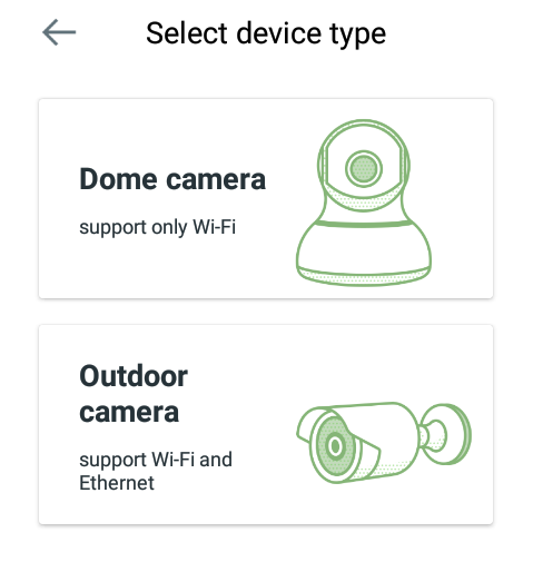 Select the device type