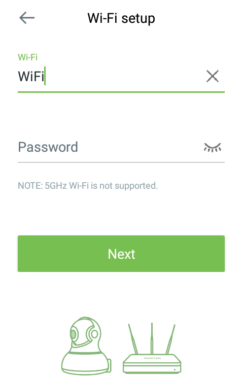 Enter the WiFi password