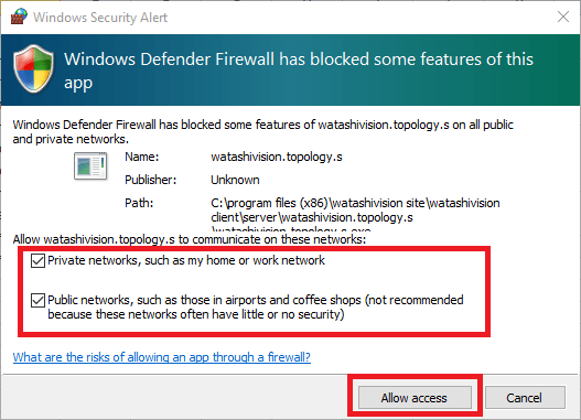 Provide Access To the Windows Firewall