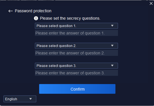 security question of the software