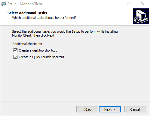 Desktop icon shortcut for MonitorClient
