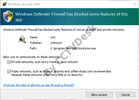Provide the Firewall security access