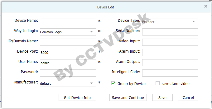 Add device details to connect