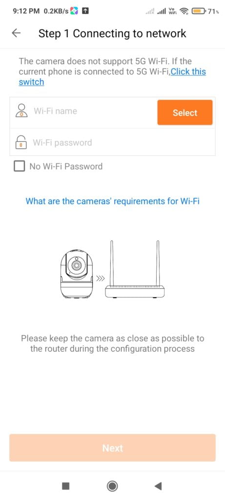 Connect the CCTV camera to WiFi