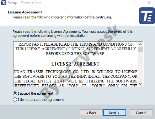 License Agreement's terms and conditions