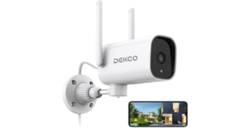DEKCO 1080P Pan Rotating 180° Outdoor Camera For Home