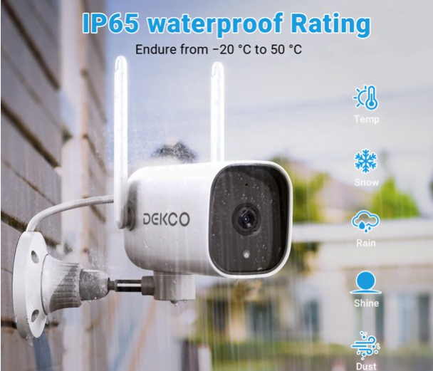 DEKCO 1080P Pan Rotating 180° Outdoor Security Camera 15