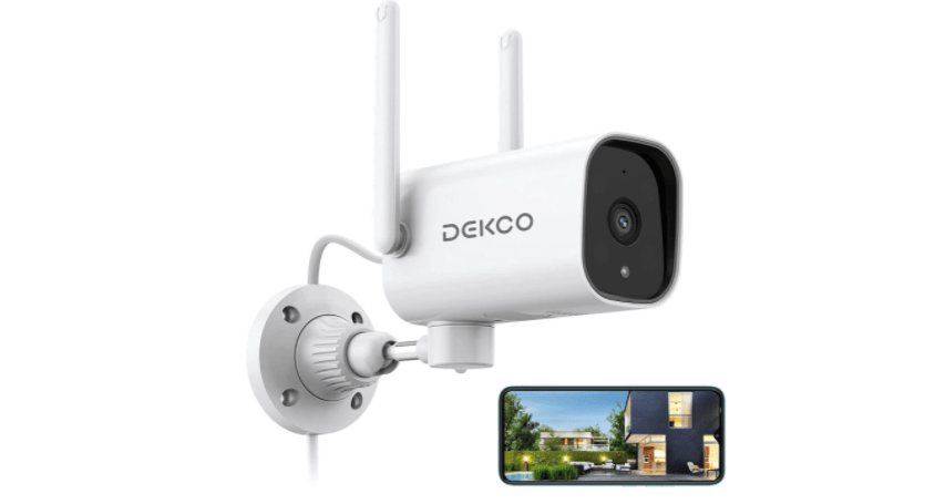 DEKCO 1080P Pan Rotating 180° Outdoor Security Camera