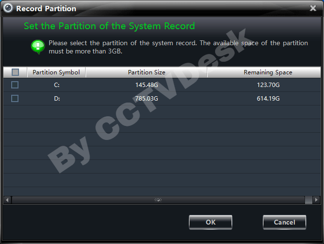 Select the drive for partition.