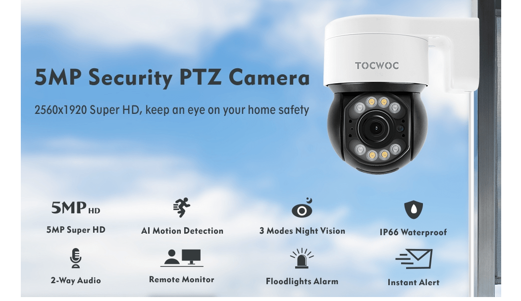 TOCWOC 5MP WiFi PTZ 7