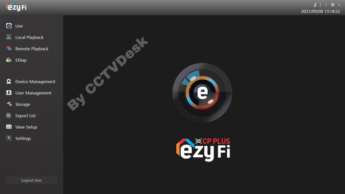 Home screen of the Ezyfi app