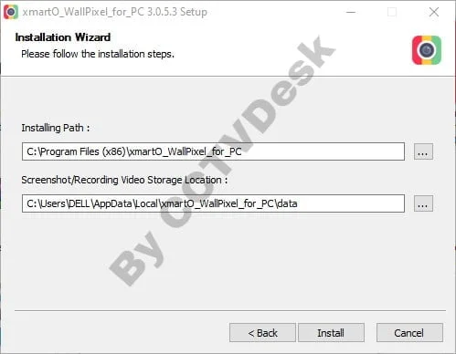 Select the root directory of the app