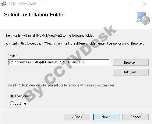 Select the drive and folder to store file