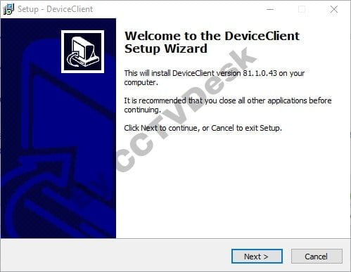The DirectView CMS setup wizard will open
