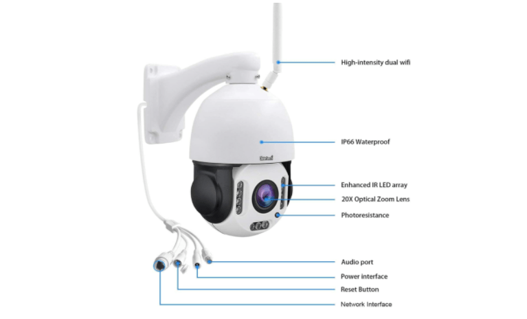 JideTech 5MP PTZ WiFi Camera 7