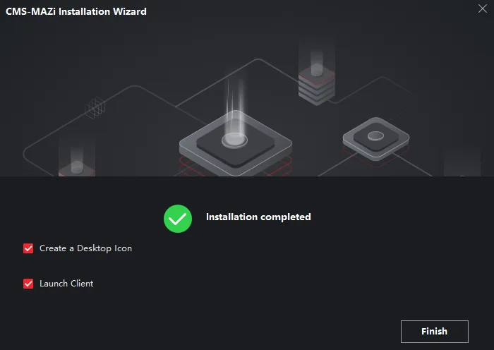 content downloaded and installation finished