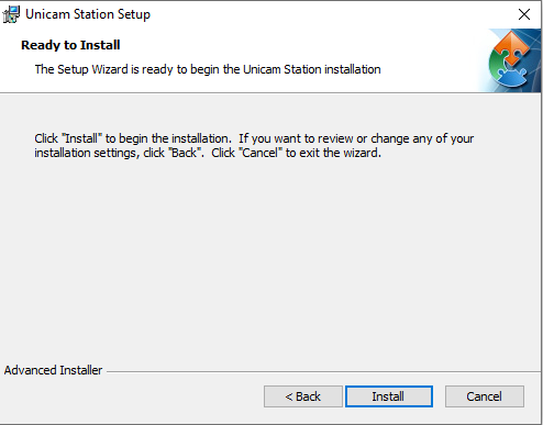 Unicam Software Ready to Install