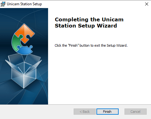 Unicam Complete installation Window