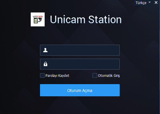 Unicam Login to the Software 6