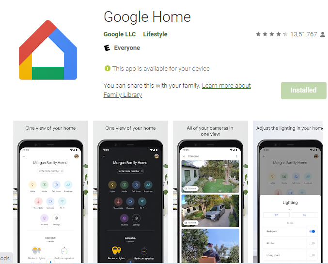 Google home Application For Android