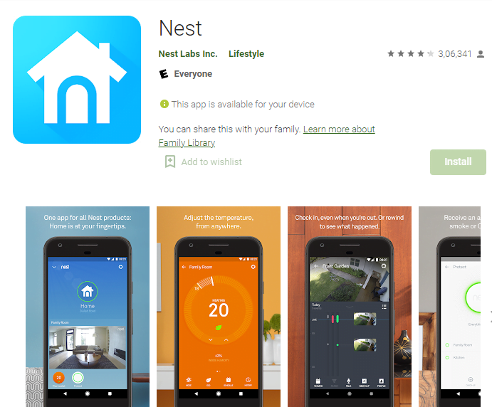 Nest Application for Android