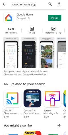 Search Google Home App 1