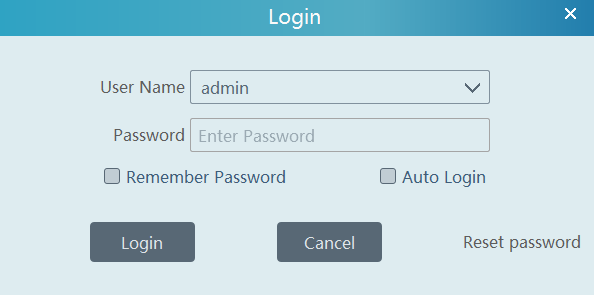 log in the device 6
