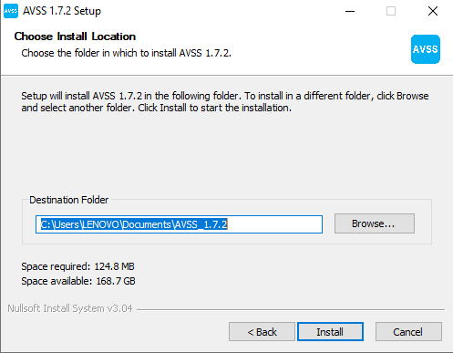 select installation location and folder 2